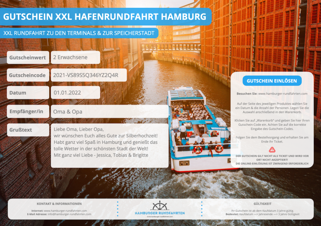 New Template Gutschein XXL Hafenrundfahrt Hamburg