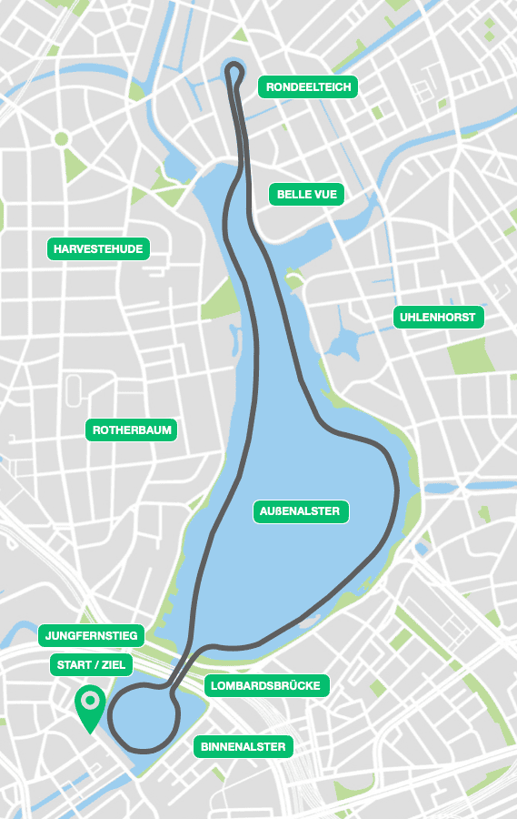 Neue Route Alsterrundfahrt Hamburg