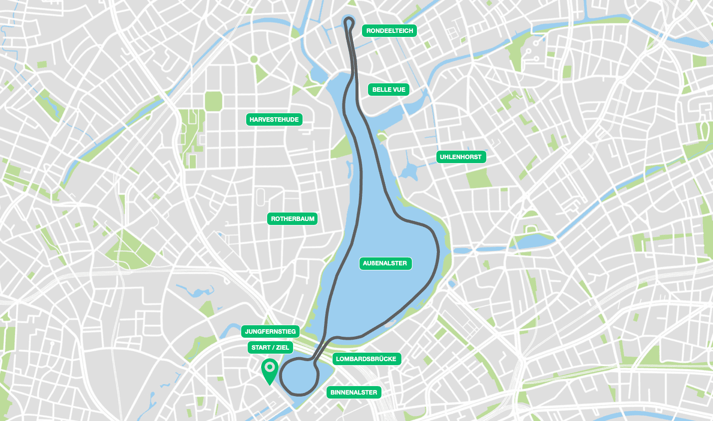 Neue Route Alsterrundfahrt Hamburg mobil
