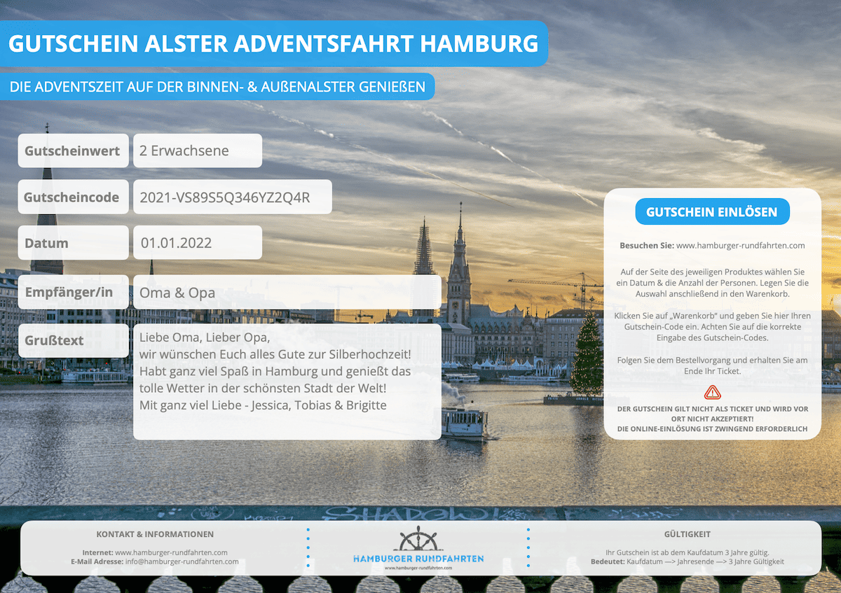 New Template Gutschein Alster Adventsfahrt Hamburg