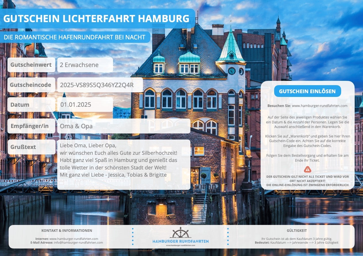 Gutschein Lichterfahrt Hamburg 2025
