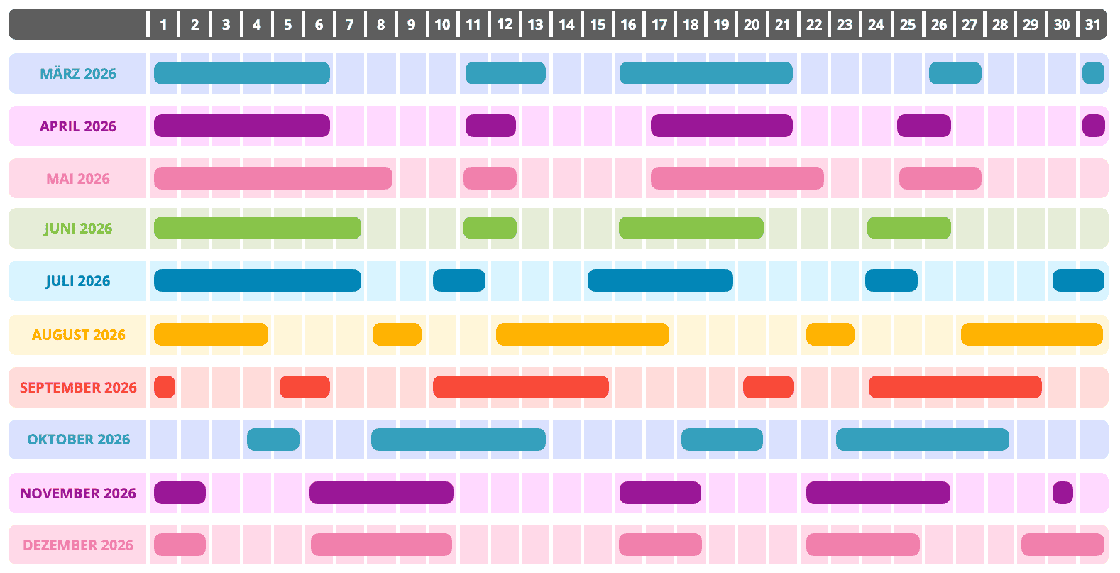 Fahrplan Lichterfahrt MAR-DEZ 2026